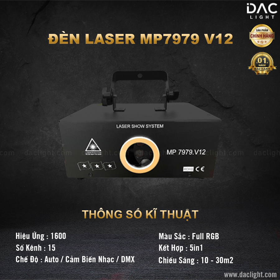 Đèn Bay Phòng Laser MP7979 V12