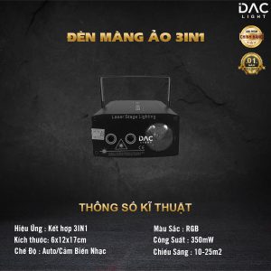 Đèn Bay Phòng 3IN1 Màng Ảo